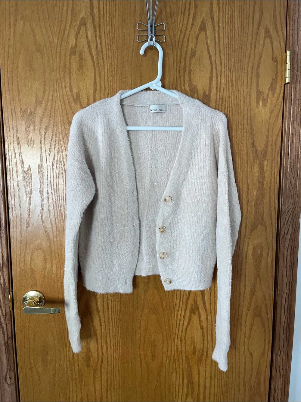 Cozy Cream Button-Front Women's Cardigan Sweater